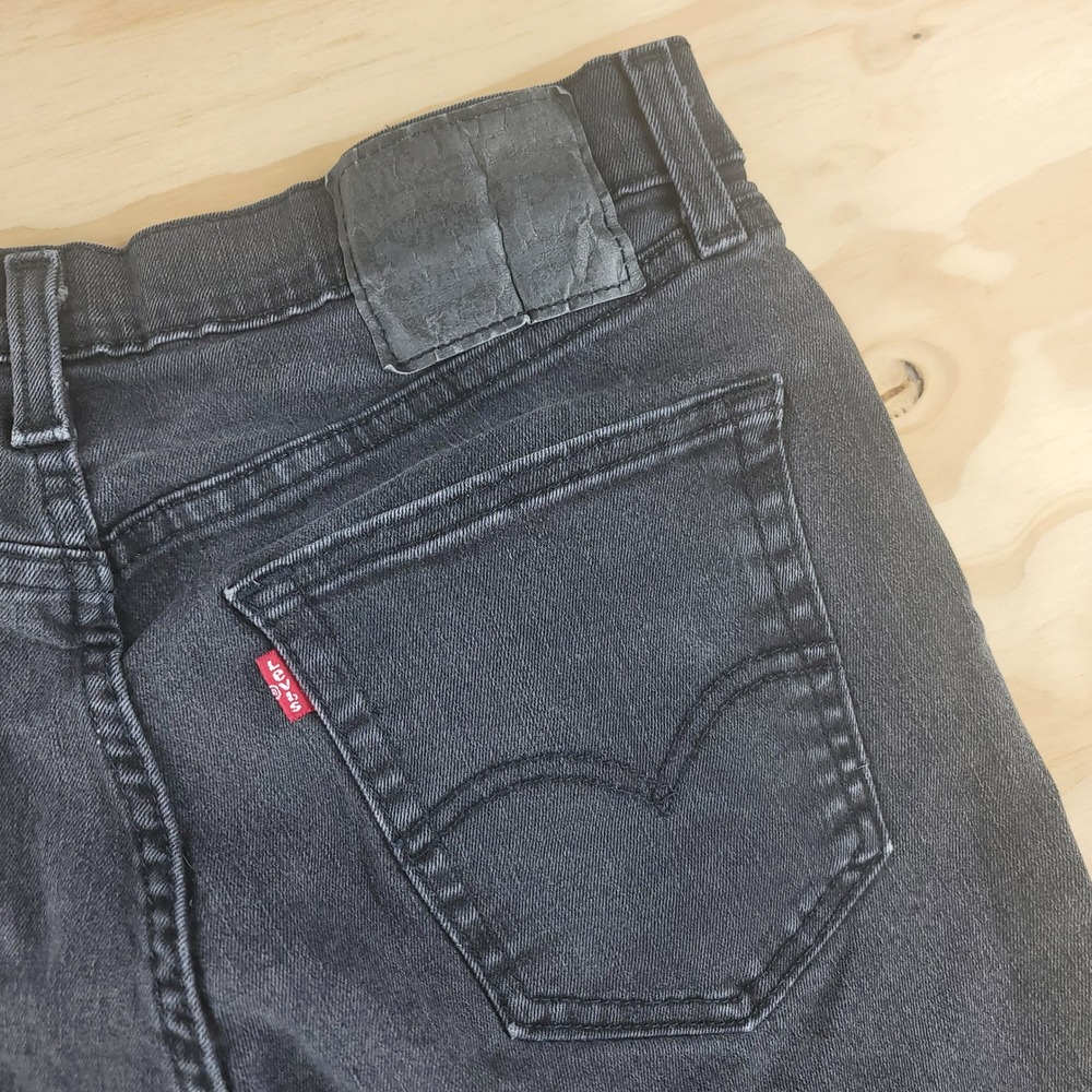Levis 531 Jeans Mens 32x28 Black Athletic Slim Fit Stretch Denim Preppy - Picture 4 of 8